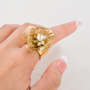 Stainless steel  flower  ring