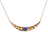 Stainless steel retro pleated necklace