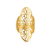 Stainless steel hollow flower ring