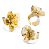 Stainless steel  flower  ring