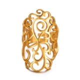 Stainless steel hollow flower ring