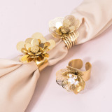 Stainless steel  flower  ring