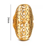 Stainless steel hollow flower ring