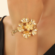 Alloy Flower Open Bracelet