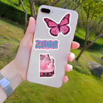 50 Instagram Barbie Pink Cartoon Notebooks, Luggage, Skateboard, Water Cup Decoration, Graffiti Waterproof Stickers