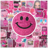 50 Instagram Barbie Pink Cartoon Notebooks, Luggage, Skateboard, Water Cup Decoration, Graffiti Waterproof Stickers
