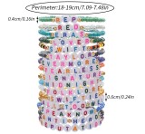 Taylor Swift Fan Colorful Soft Clay Bracelet English Name Bracelet Set