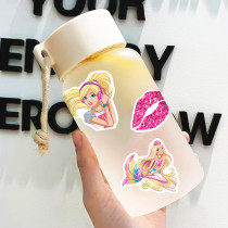 50 Instagram Barbie Pink Cartoon Notebooks, Luggage, Skateboard, Water Cup Decoration, Graffiti Waterproof Stickers