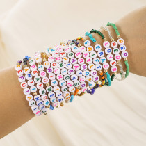 Taylor Swift Fan Colorful Soft Clay Bracelet English Name Bracelet Set