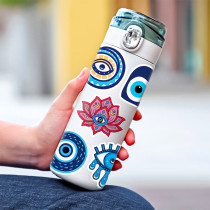 50 evil eye stickers, water cup creative PVC graffiti waterproof stickers