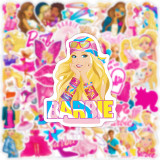 50 Instagram Barbie Pink Cartoon Notebooks, Luggage, Skateboard, Water Cup Decoration, Graffiti Waterproof Stickers