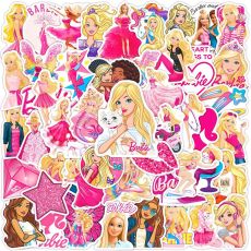 50 Instagram Barbie Pink Cartoon Notebooks, Luggage, Skateboard, Water Cup Decoration, Graffiti Waterproof Stickers