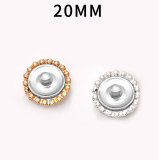 20MM Pearl diamond snap button charms
