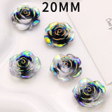 20MM flower Resin snap button charms