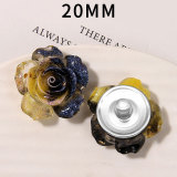 20MM flower Resin snap button charms