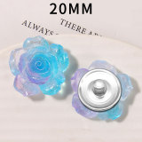 20MM flower Resin snap button charms