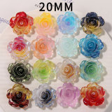 20MM flower Resin snap button charms