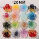 20MM flower Resin snap button charms