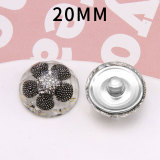 20MM flower Resin snap button charms
