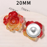 20MM flower Resin snap button charms