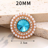 20MM Pearl diamond snap button charms