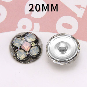 20MM flower Resin snap button charms