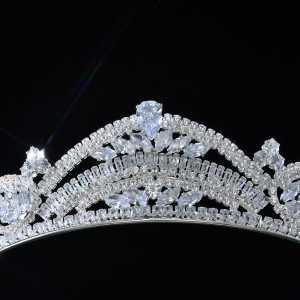 Alloy Crystal Crown Wedding Ball Party Bridal Crown