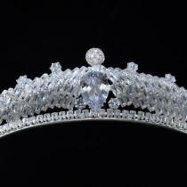 Alloy Crystal Crown Wedding Ball Party Bridal Crown