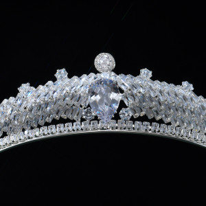 Alloy Crystal Crown Wedding Ball Party Bridal Crown
