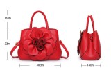 PU leather flower carrying shoulder bag