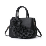 PU leather flower carrying shoulder bag