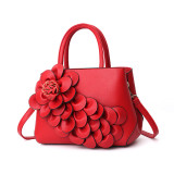 PU leather flower carrying shoulder bag