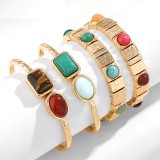 Fashionable Design Popular Jewelry Turquoise Tiger Eye Stone Retro Bracelet
