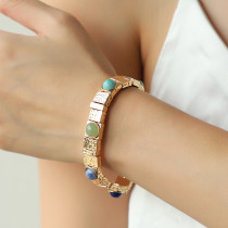 Fashionable Design Popular Jewelry Turquoise Tiger Eye Stone Retro Bracelet