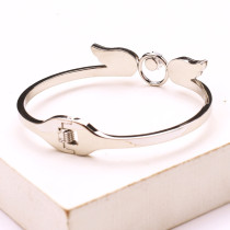 Stainless steel angel zircon bracelet
