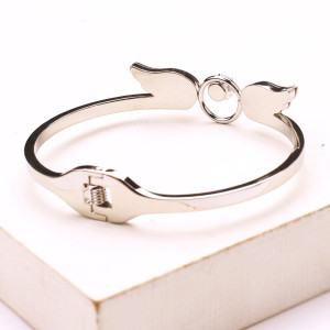 Stainless steel angel zircon bracelet