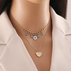 Stainless Steel Devil's Eye Necklace