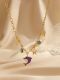 Stainless steel dolphin and starfish vacation ocean necklace