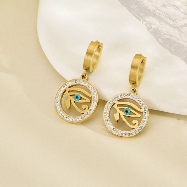 Stainless Steel Devil's Eye Earrings