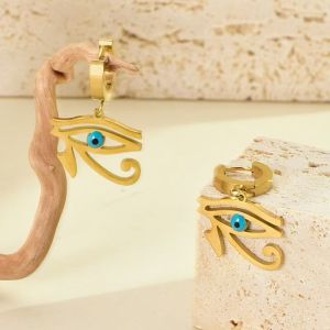 Stainless Steel Devil's Eye Earrings