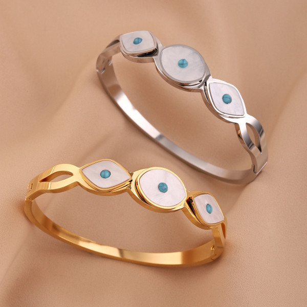 Stainless Steel Devil's Eye Bracelet