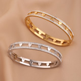 Stainless Steel Love Diamond Bracelet