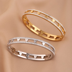 Stainless Steel Love Diamond Bracelet