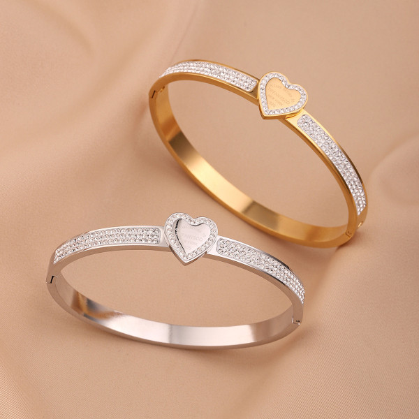 Stainless Steel Love Diamond Bracelet