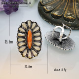 Colored White Turquoise Exaggerated Ring