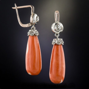 Bohemian Droplet Orange Earrings