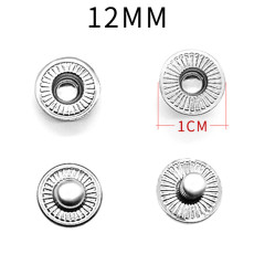 1000pcs/bag without ridge 12MM copper snaps chunks Accessories