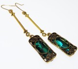Long gemstone earrings