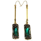 Long gemstone earrings