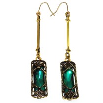 Long gemstone earrings